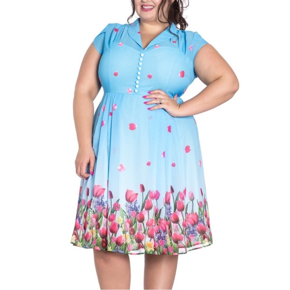 NWT Hell Bunny Bethany Tulip Dress 🌷 👗